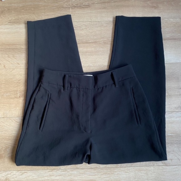 Wilfred Aritzia Tie Front Pants black trouser pants no belt size 8 - Picture 5 of 12